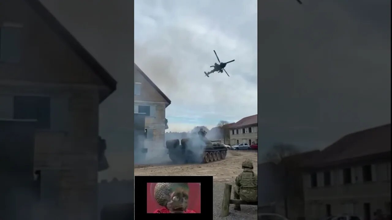 Russian tank Vs Apache gunship helicopter. #apache #ah64apache #1000inscritos #russianwar