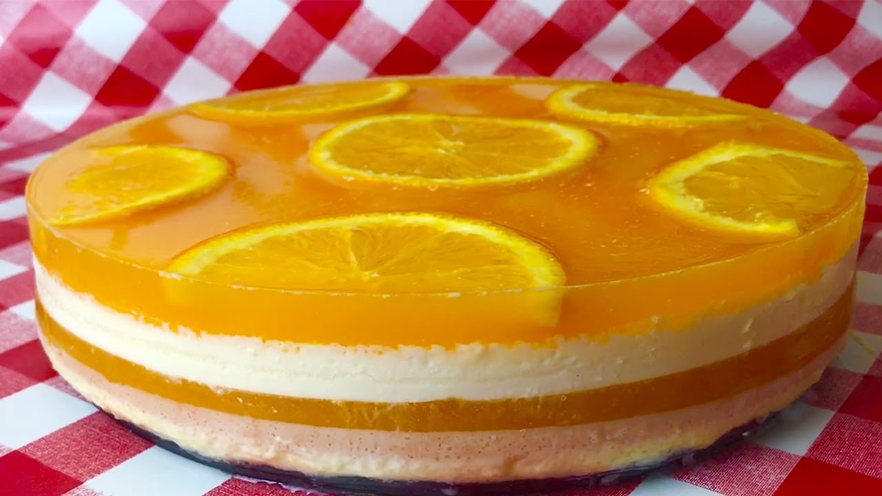 How to make Orange Cheese Cake, Yummy!!