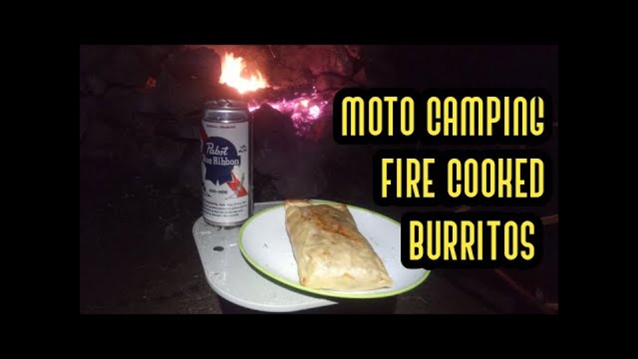 Cooking Camp Burritos on the Fire 2021