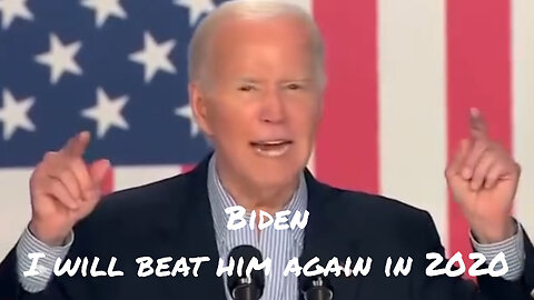 Biden tells democrats " I will beat him again in 2020"