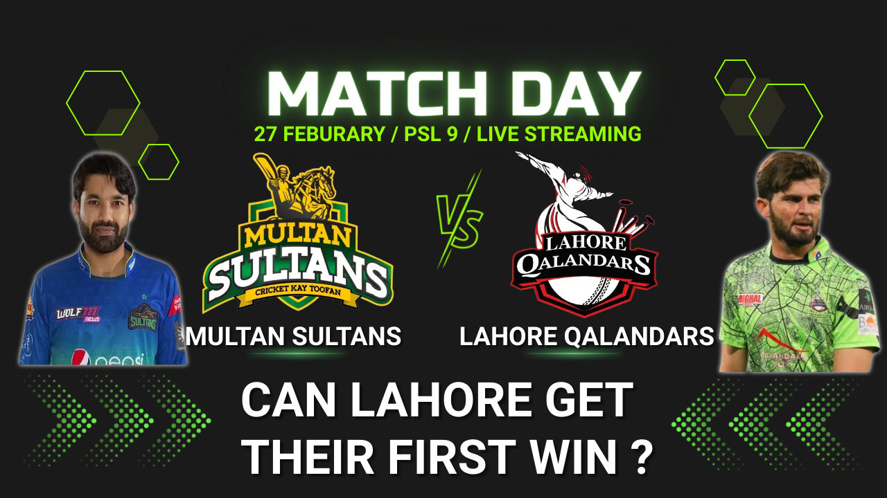 ⭕Live PSL 2024 : LQ v MS - 14th Match | Lahore Qalandars vs Multan Sultans Live Score | #cricket