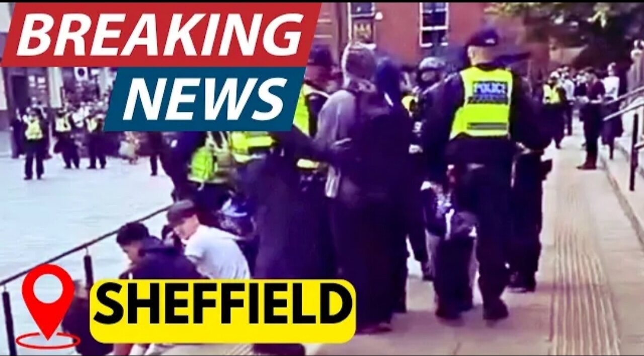 Scenes from Sheffield protest today