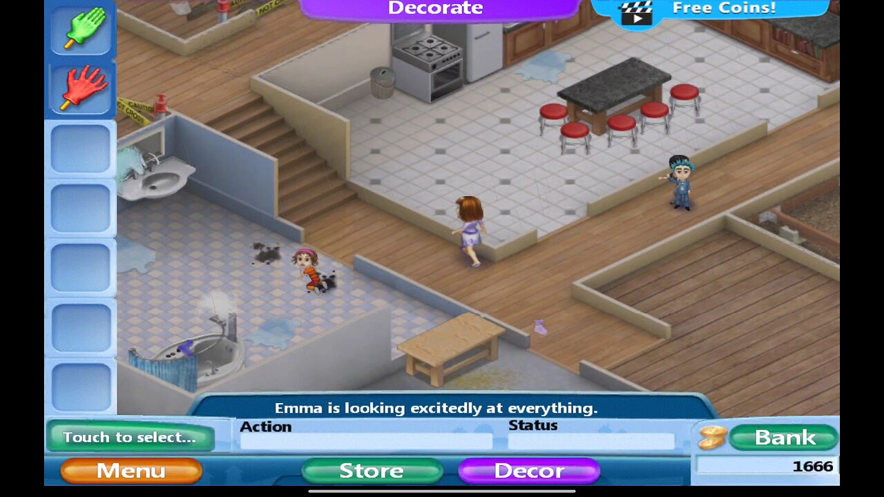 Water Clogged in Family Simulation