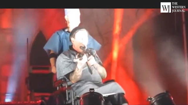 Marilyn Manson wields fake rifle at San Bernardino concert