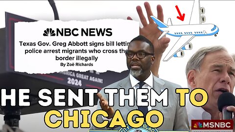 Woke Brandon Johnson Gets plane full after Greg Abbott Signs New Bill 'ARRESTING ILLEGALS' In Texas