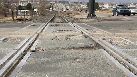 What's Driving You Crazy: The railroad crossing at Oxford and S. Natches Court is dangerously rough