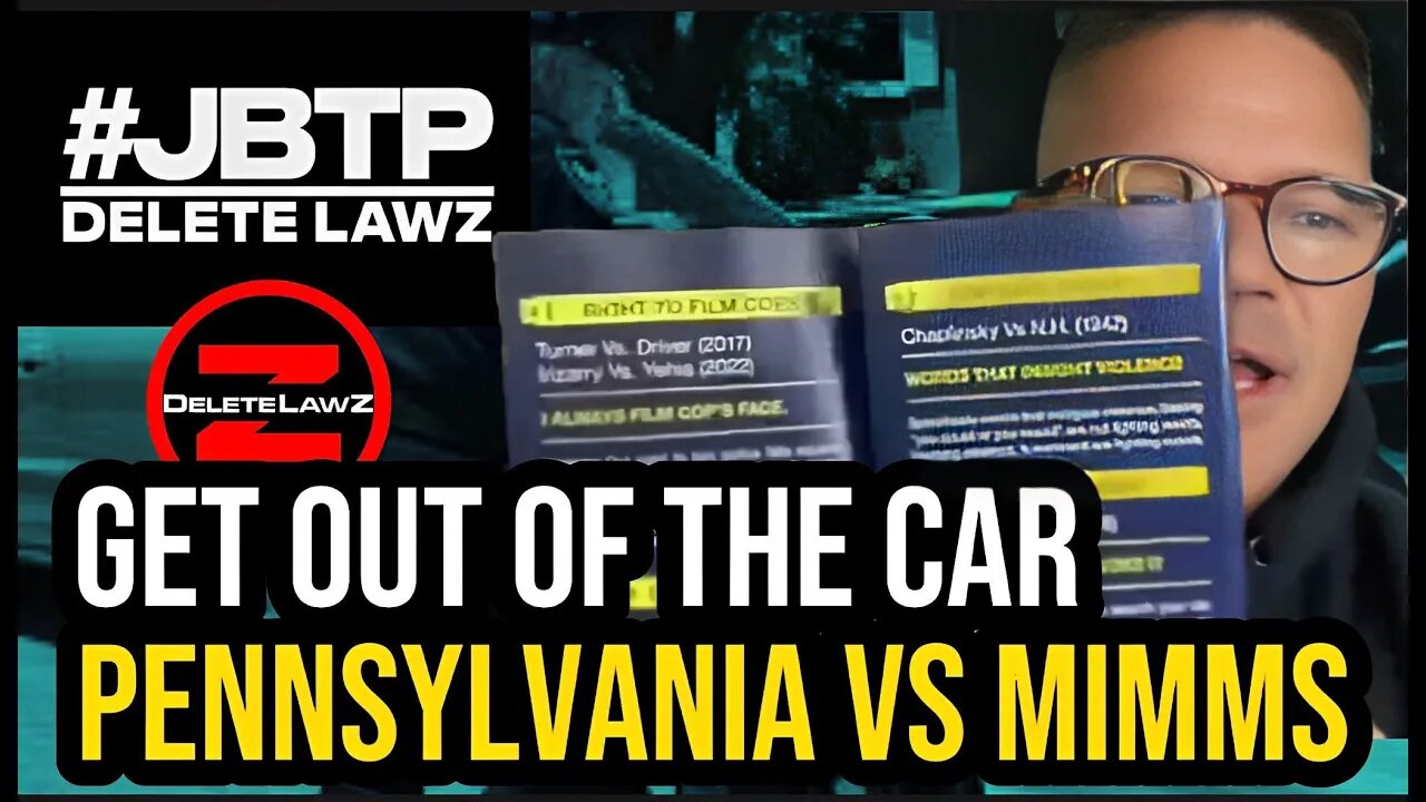 LEGAL REASON, WHY YOU HAVE TO GET OUT OF THE CAR; We must Challenge Pennsylvania Vs Mimms (1977).