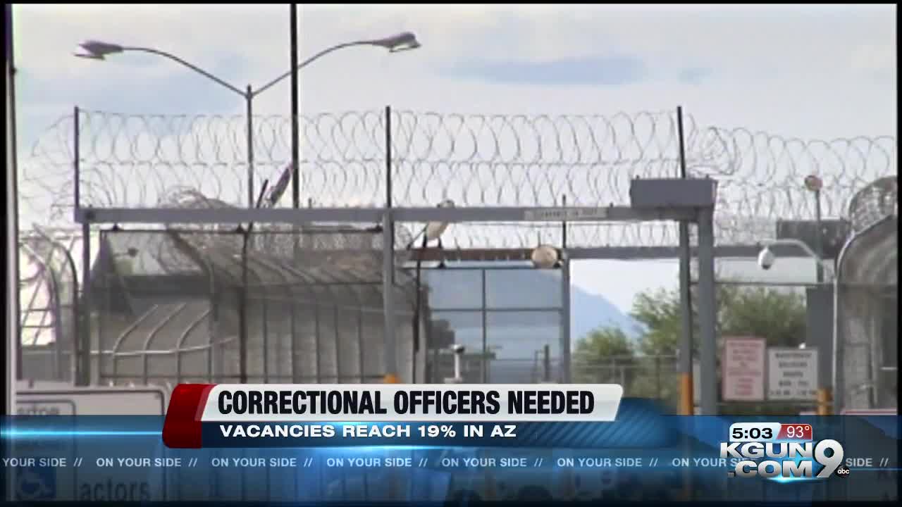 Official: Arizona corrections officers vacancy rates on rise