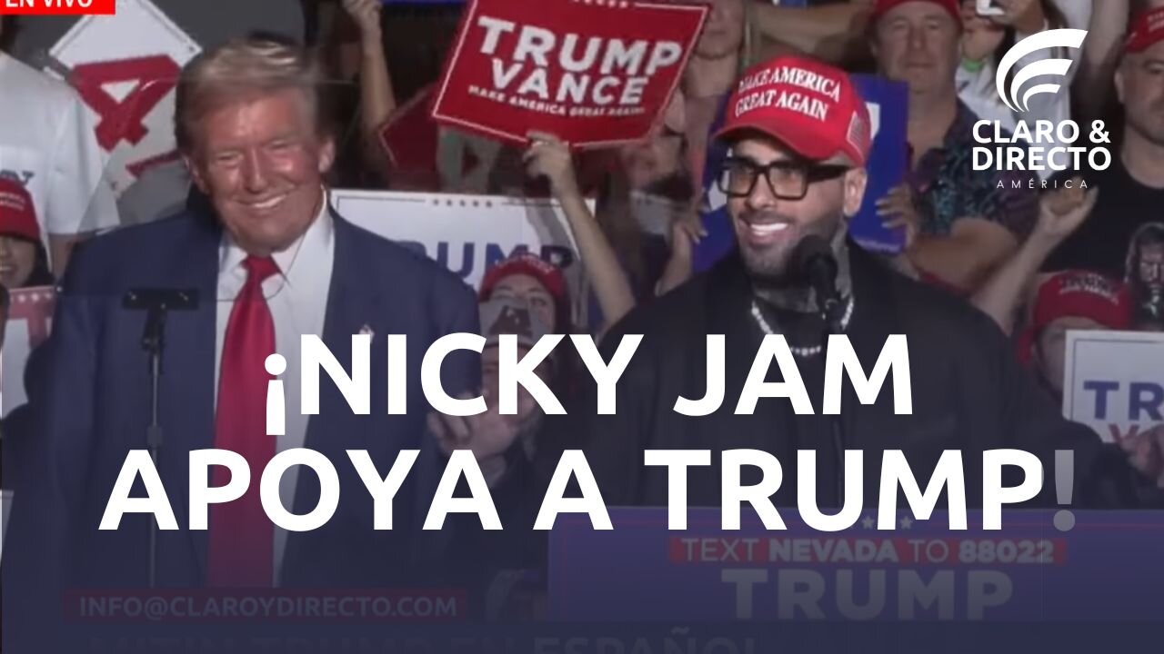 ¡NICKY JAM APOYA A TRUMP! Momento del Mitin con Mensajes en Español