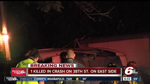One dead in box truck crash on Indy's northeast side