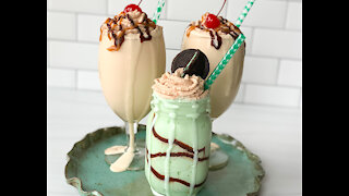 Cooking w/Caramel Eps. 22 - Grasshopper & Bailey's Milkshakes, Bailey's Espresso Caramel Icebox Cake