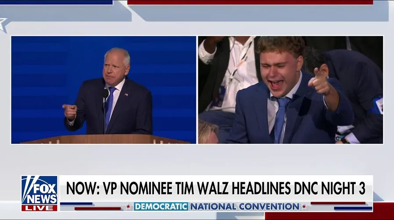 Watch the Touching Moment Gus Walz Tearfully Cheers on Father Tim Walz