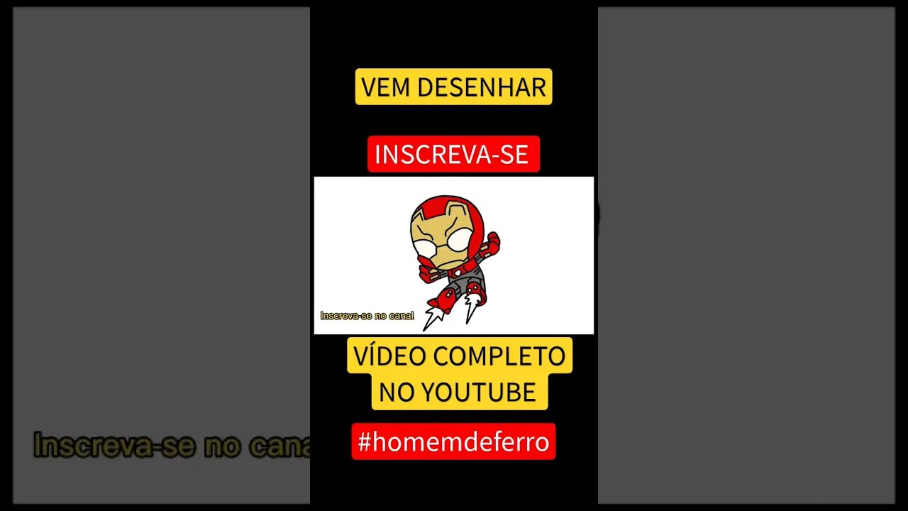 COMO DESENHAR HOMEM DE FERRO KAWAII FÁCIL #desenho #shorts #desenhofacil #desenholivre