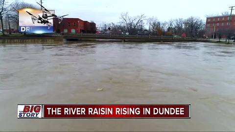 M-50 bridge is closed as the River Raisin continues to rise in Dundee