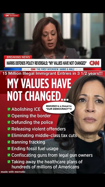 If Kamala’s values don’t change!!! How will the current illegal immigration results CHANGE???