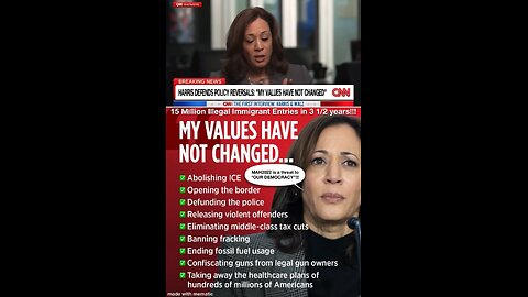 If Kamala’s values don’t change!!! How will the current illegal immigration results CHANGE???