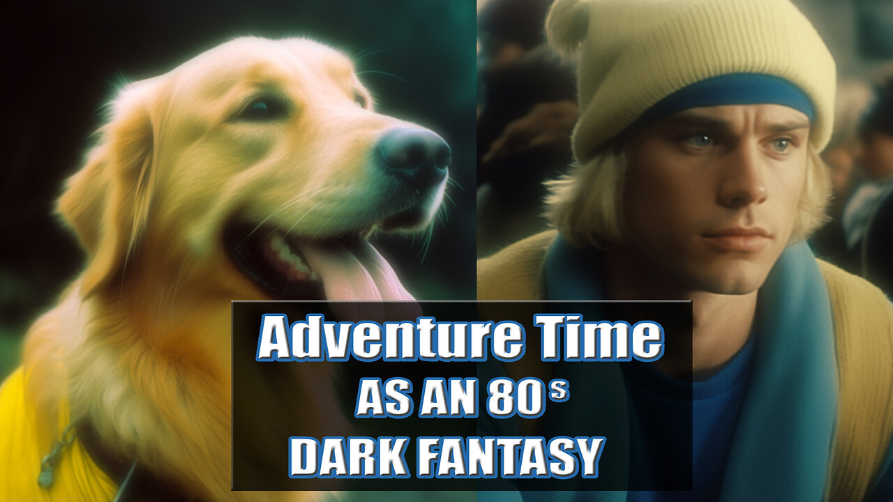 Adventure Time as an 80s Dark Fantasy #adventuretime #AI #Midjourney #80sdarkfantasy #finaandjake