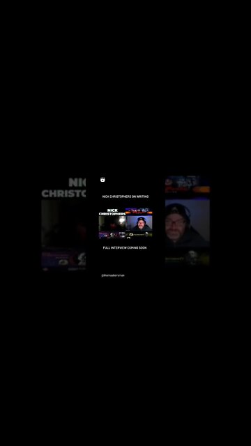 Nick Christophers on writing! #nickchristophers