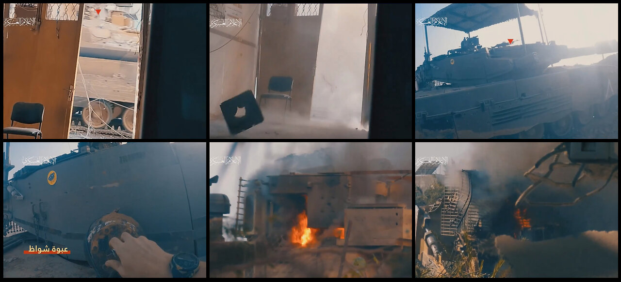 Gaza strip: Hamas fighters strike and burn IDF armor and infantry
