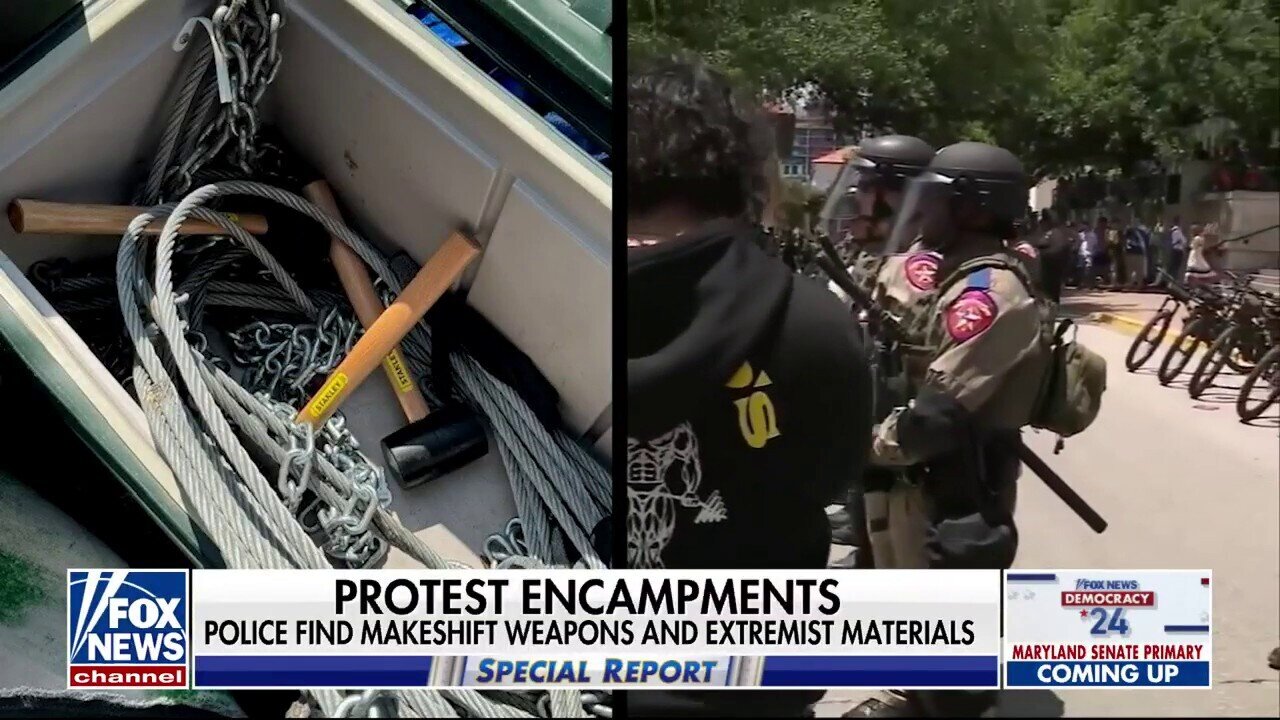 Police Find Weapons At Protest Encampments