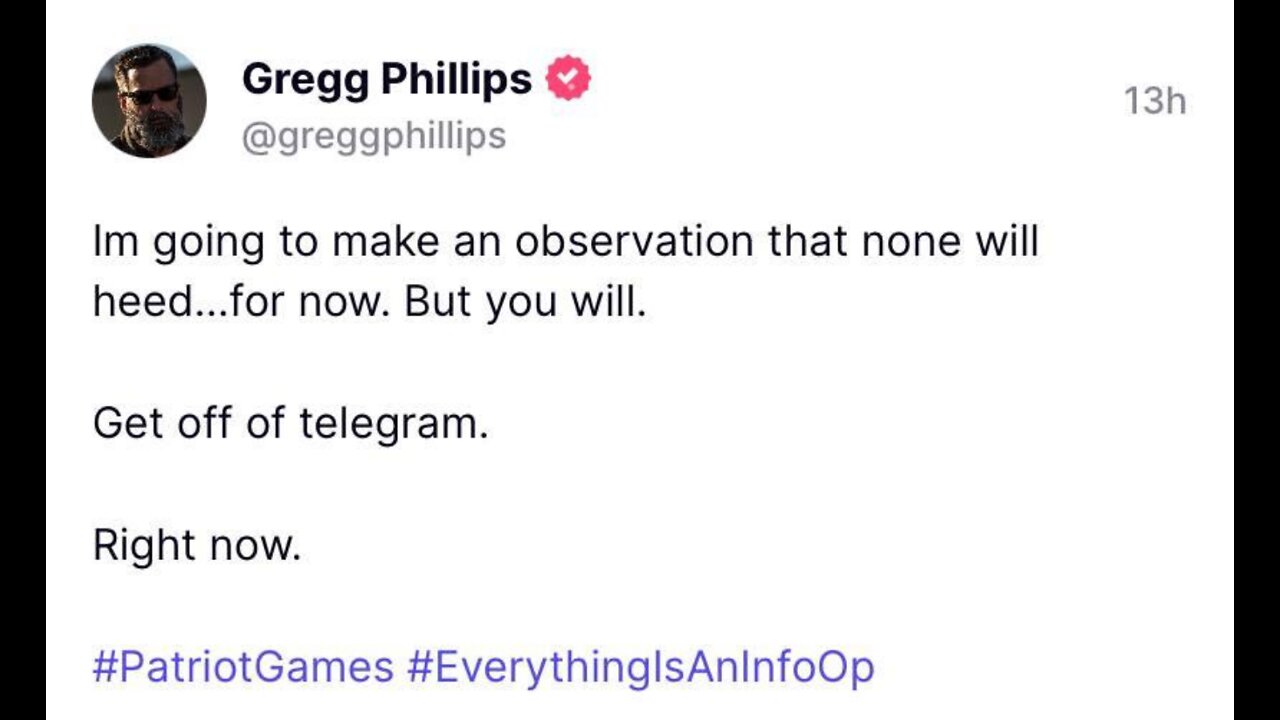 Is "Delete Telegram" a Psyop?