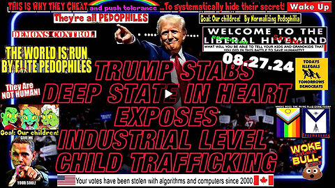 BOMBSHELL VIDEO: Trump Stabs Deep State In The Heart Exposes Industrial Level Child Trafficking