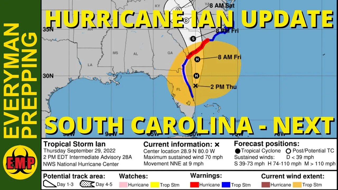 Hurricane Ian Update - Headed to South Carolina - You Better Be Ready