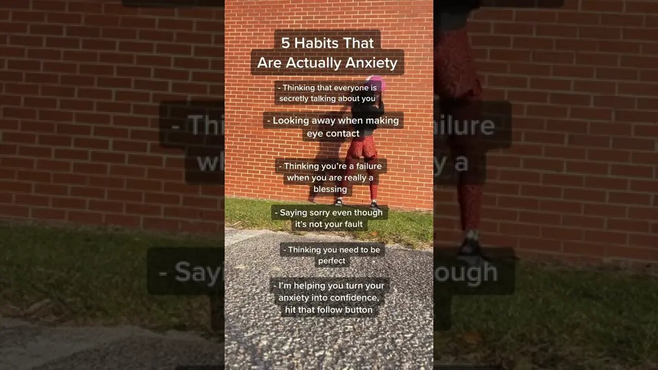 👉🏼 5 HABITS THAT ARE ACTUALLY ANXIETY