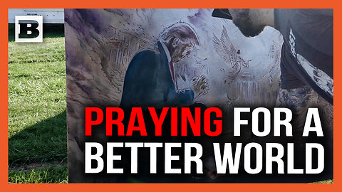 THIS Is Only 3% Done?! Artist Shows Off Praying Trump Painting He Says Is Barely Started