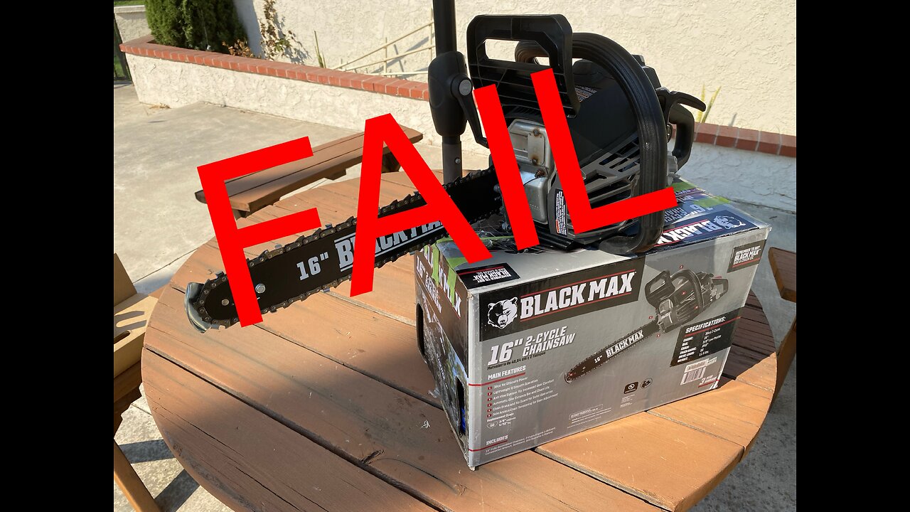 BlackMax Chainsaw FAIL