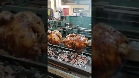 How To Cook Chicken In The Metal Workshop Like A Boss. #trending #shorts #cooking #chicken #video