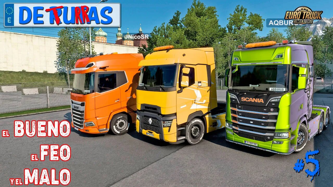 ETS2 | MULTI de RUTAS por EUROPA con ACCIDENTE y FUGA | RENAULT T EVO | #DETURRAS