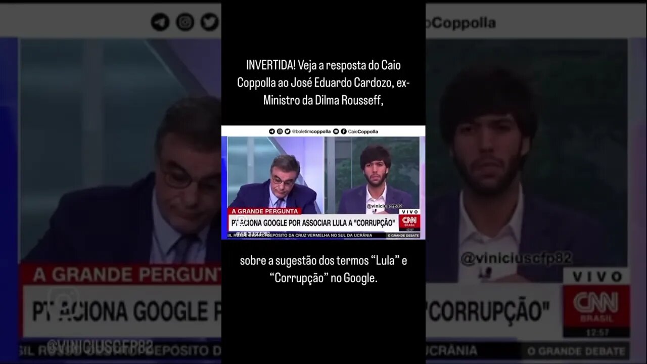 INVERTIDA! Veja a resposta do Caio Coppolla ao José Eduardo Cardozo