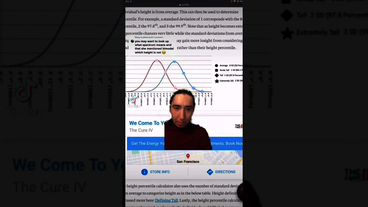 Trans activist confidently corrects me that height is not a bimodal spectrum