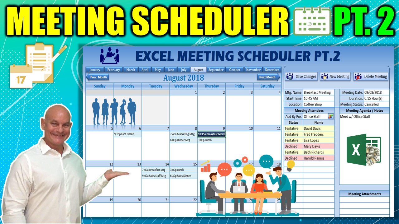 How To Automatically Send Emails With This Excel Meeting Scheduler [Part 2]