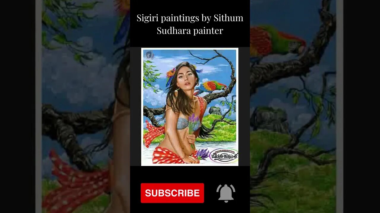 Sigiri paintings by Sithum Sudhara painter #shortsvideo #art #shorts