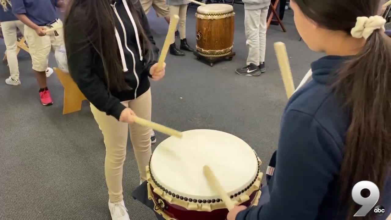 Drumming for mindfulness: Tucson students relax with TaikoMIND