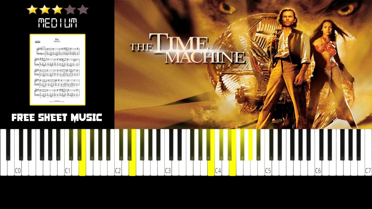 Klaus Badelt - Eloi (The Time Machine Movie Soundtrack) - (MEDIUM) Piano Tutorial