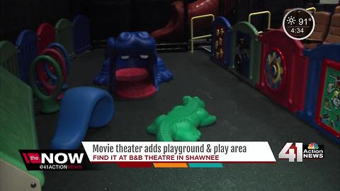 Movie theater adds playground and play area