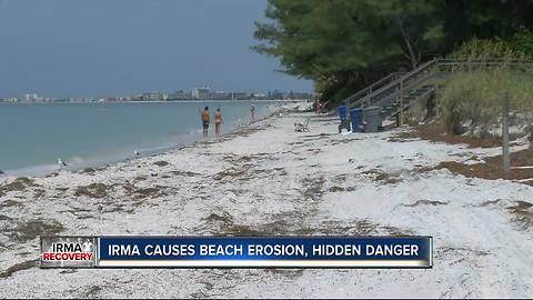 Hurricane Irma caused beach erosion, hidden danger