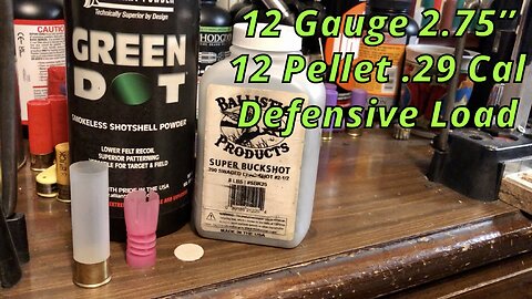 12 Gauge 2.75” 12 Pellet .29 Cal Defensive Load