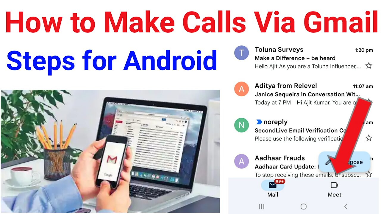 How To Make Video Call Via Gmail ? Gmail New Features Launch |
