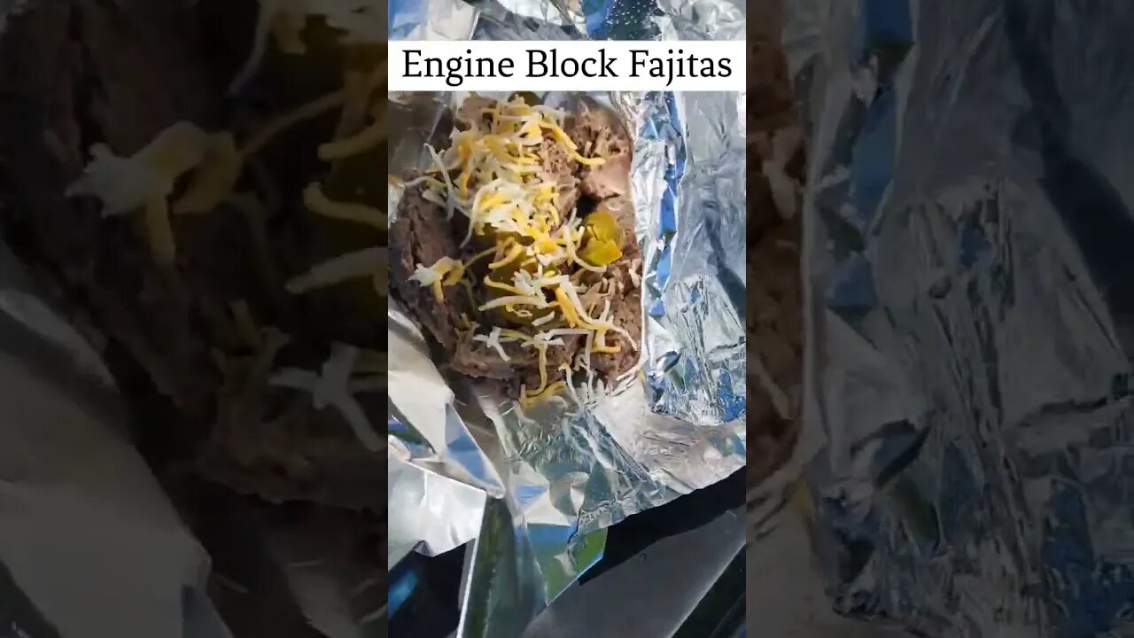 Engine block oven.. food's hot when you get where your going...
