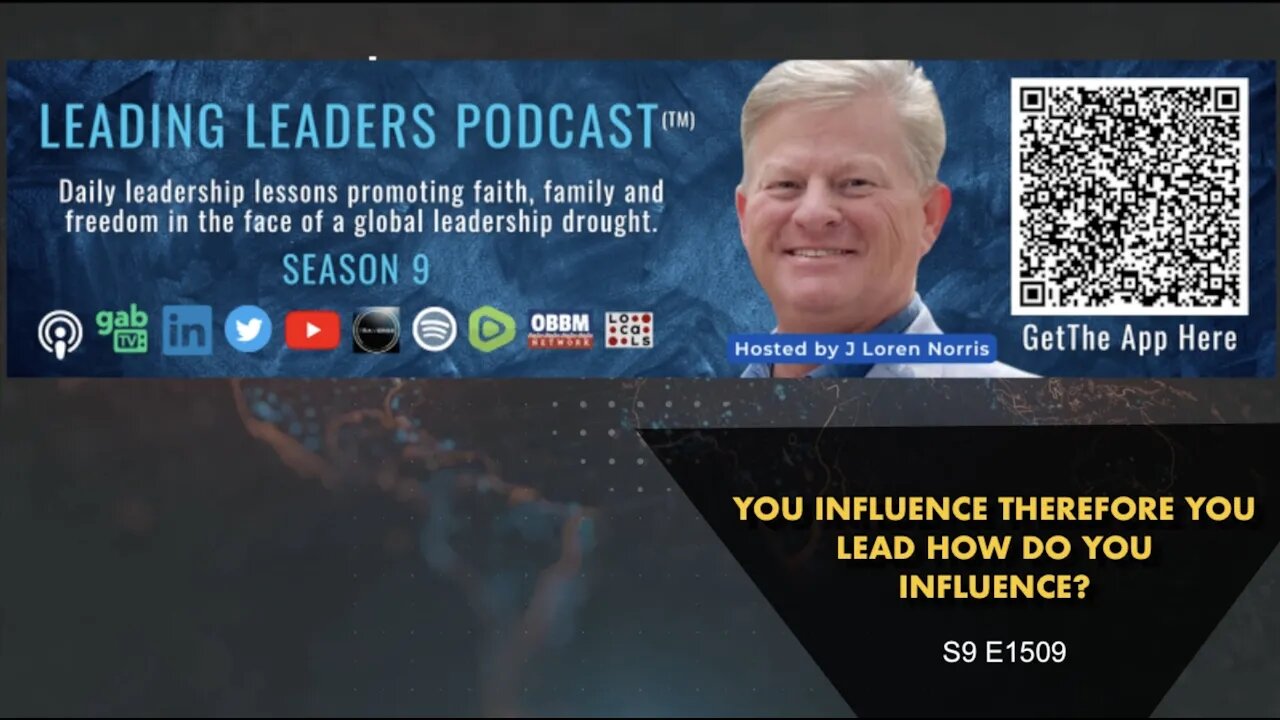 YOU INFLUENCE THEREFORE YOU LEAD HOW DO YOU INFLUENCE?