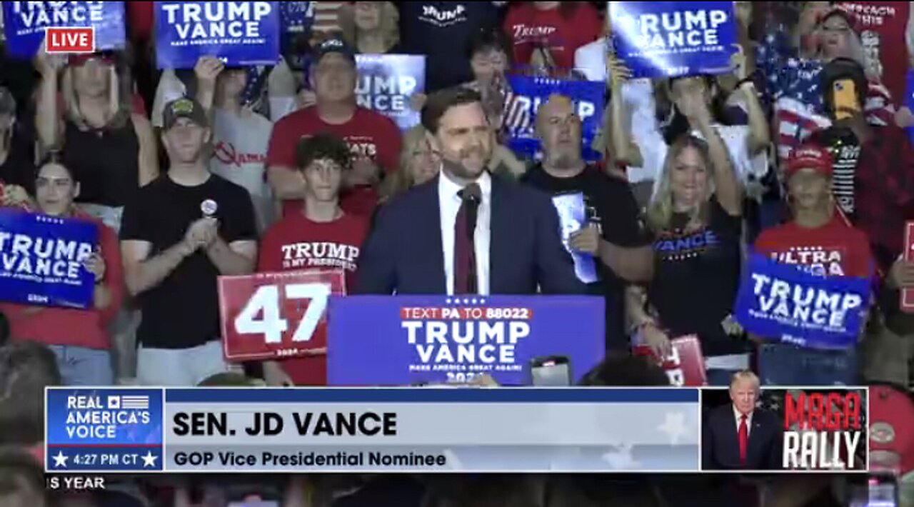 JD Vance Holds MAGA Rally in Newton, Pennsylvania [Full Speech]