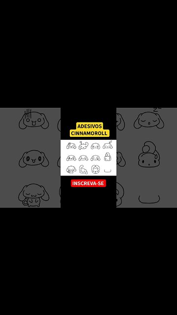 COMO DESENHAR ADESIVO CINNAMOROLL #shorts #adesivoscaseiros #cinnamoroll