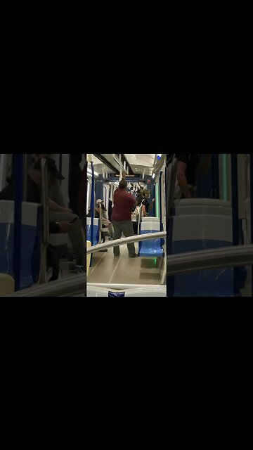 Modern Montréal metro inside