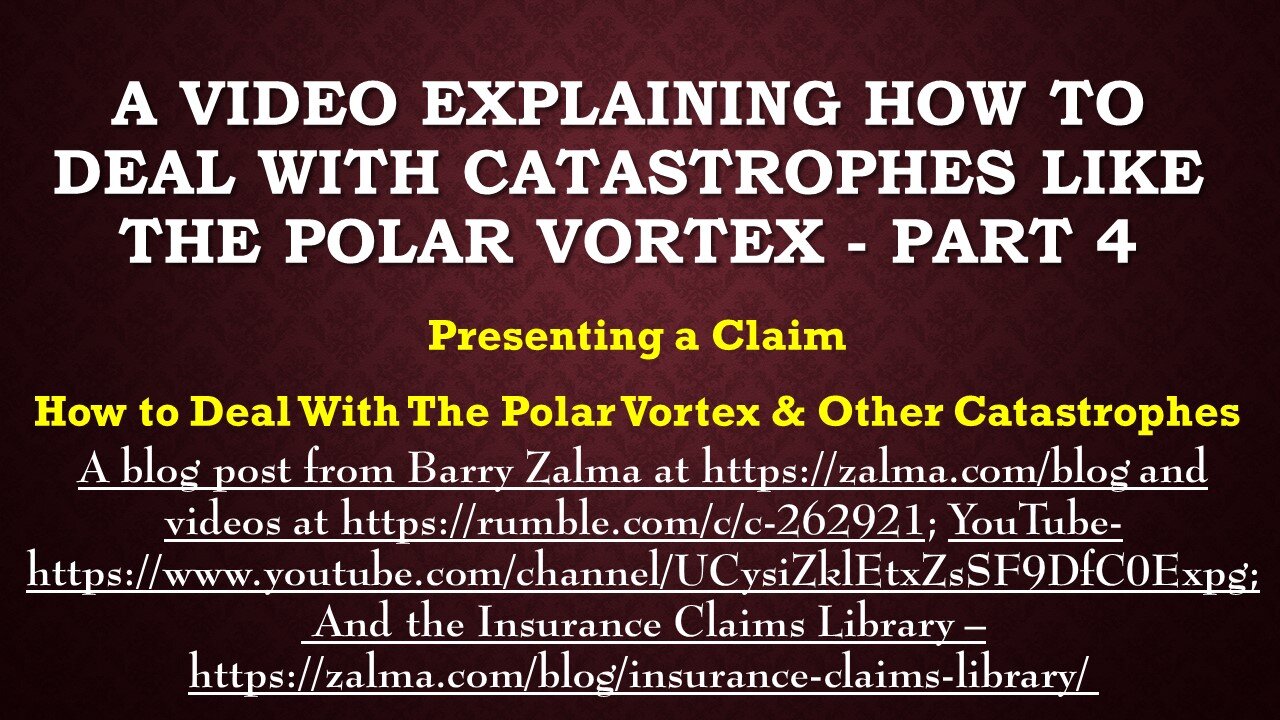 A Video Explaining How to Deal With Catastrophes Like the Polar Vortex Part 4