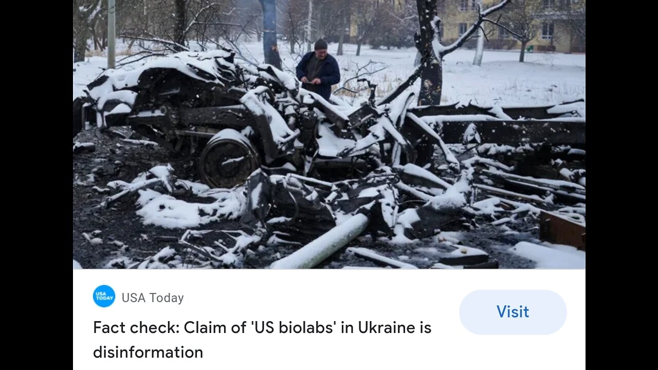 Do you remember the, 'No biolabs in Ukraine' claim? Well...