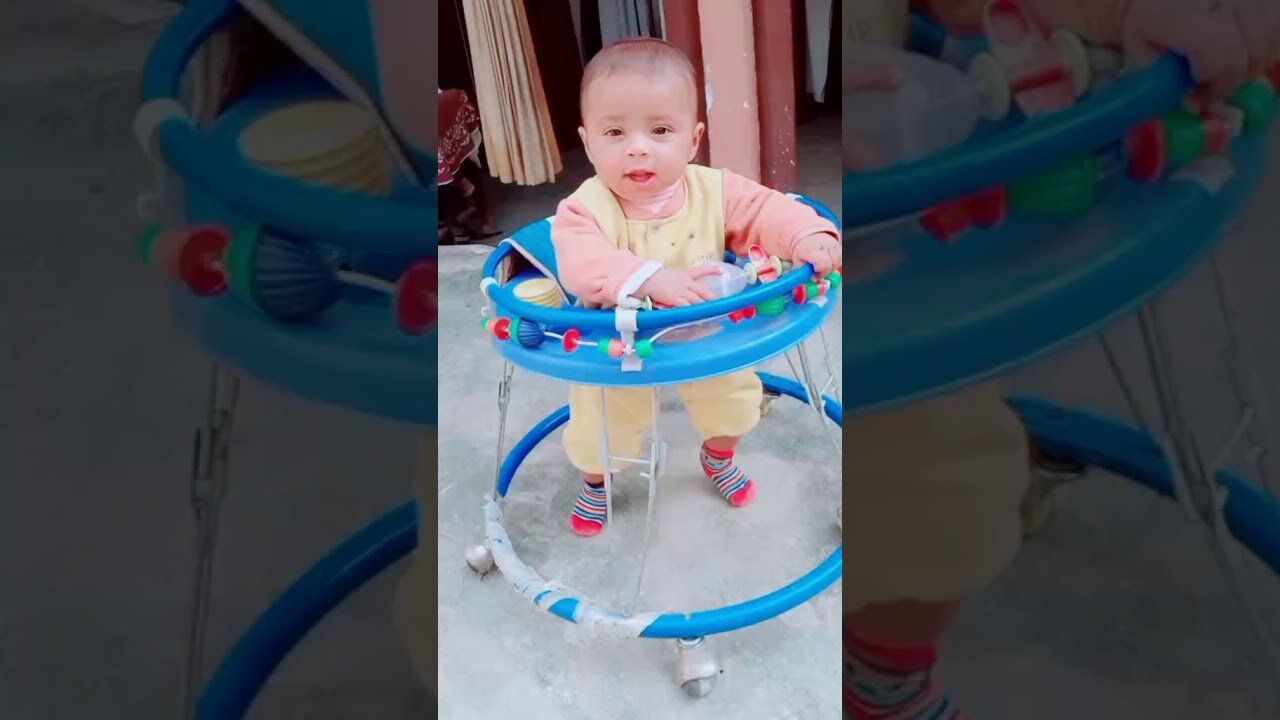 baby smiles funny video/ baby playing with swing#rumble